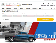 Tablet Screenshot of mcclintonchevrolet.com
